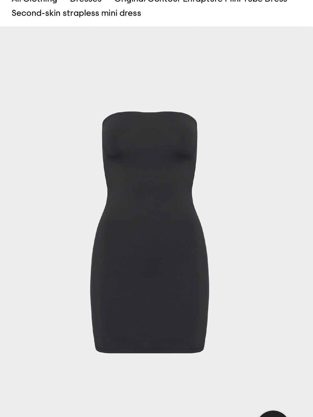 Aritzia Strapless Black Bodycon Mini Dress Size Small